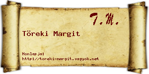 Töreki Margit névjegykártya